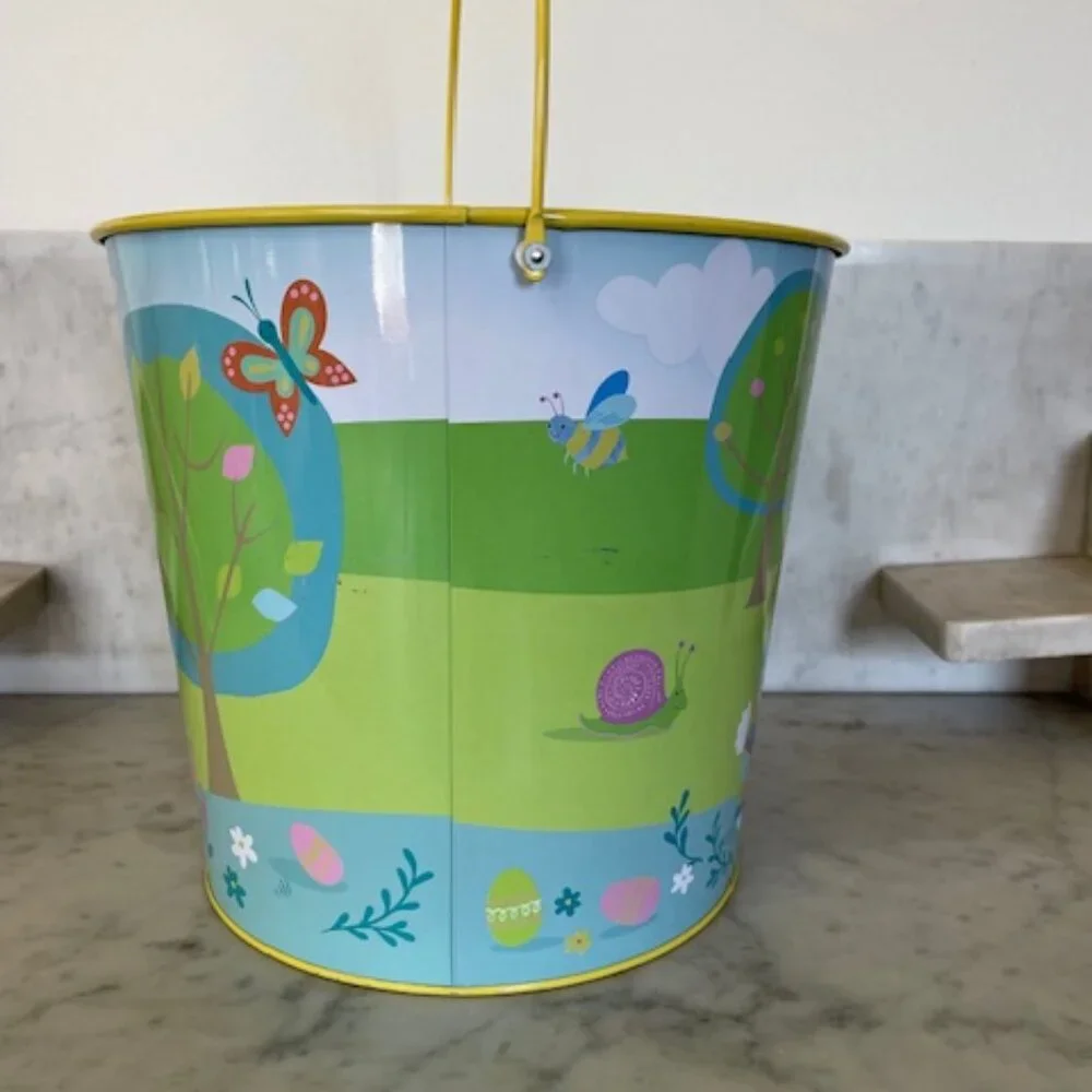 TARGET 11/12 Boy Girl Bunny Egg Hunt Metal Pail